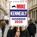 Mike Kennealy For Massachusetts Governor 2026 Election Sign, Political Campaign Sign, Republican, Governor Election 2026 Race Poster Sign