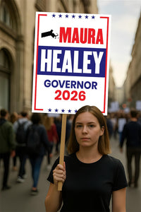 Maura Healey For Massachusetts Governor 2026 Election Sign, Political Campaign Sign, Democrate, Governor Election 2026 Race Poster Sign