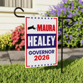 Maura Healey For Massachusetts Governor 2026 Garden Flag, Double Sided, 2026 Governor Flag, Elections Flag, Race Red White & Blue Flag
