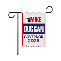 Mike Duggan For Michigan Governor 2026 Garden Flag, Double Sided, 2026 Governor Flag, Independent, Elections Flag, Race Red White Blue Flag