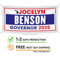 Jocelyn Benson For Michigan U.S. Governor Banner Sign, 13 oz Waterproof US Governor Election 2026 Vinyl Banner With Metal Grommets
