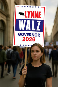 Lynne Walz For Nebraska Governor 2026 Election Sign, Political Campaign Sign, Democratic party, Governor Election 2026 Race Poster Sign