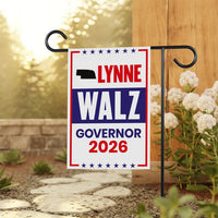 Lynne Walz For Nebraska Governor 2026 Garden Flag, Double Sided, 2026 Governor Flag, Democrate, Elections Flag, Race Red White & Blue Flag