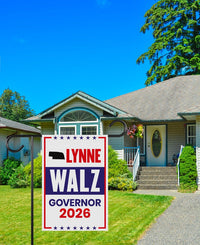 Lynne Walz For Nebraska Governor 2026 Garden Flag, Double Sided, 2026 Governor Flag, Democrate, Elections Flag, Race Red White & Blue Flag