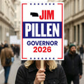Jim Pillen For Nebraska Governor 2026 Election Sign, Political Campaign Sign, Republican party, Governor Election 2026 Race Poster Sign