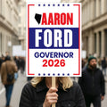 Aaron Ford For Nevada Governor 2026 Election Sign, Political Campaign Sign, Democratic party, Governor Election 2026 Race Poster Sign
