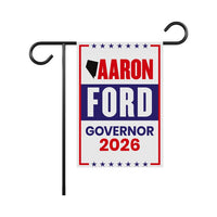 Aaron Ford For Nevada Governor 2026 Garden Flag, Double Sided, 2026 Governor Flag, Democratic, Elections Flag, Race Red White & Blue Flag