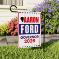 Aaron Ford For Nevada Governor 2026 Garden Flag, Double Sided, 2026 Governor Flag, Democratic, Elections Flag, Race Red White & Blue Flag