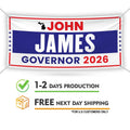 John James For Michigan U.S. Governor Banner Sign, 13 oz Waterproof US Governor Election 2026 Vinyl Banner With Metal Grommets