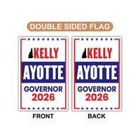 Kelly Ayotte For New Hampshire Governor 2026 Garden Flag, Double Sided, 2026 Governor Flag, Elections Flag, Race Red White & Blue Flag