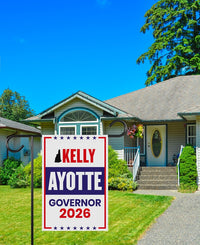Kelly Ayotte For New Hampshire Governor 2026 Garden Flag, Double Sided, 2026 Governor Flag, Elections Flag, Race Red White & Blue Flag