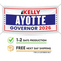 Kelly Ayotte For New Hampshire U.S. Governor Banner Sign, 13 oz Waterproof US Governor Election 2026 Vinyl Banner With Metal Grommets