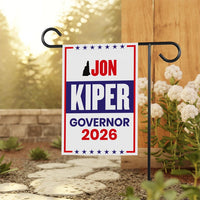 Jon Kiper For New Hampshire Governor 2026 Garden Flag, Double Sided, 2026 Governor Flag, Elections Flag, Race Red White & Blue Flag