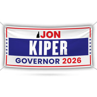 Jon Kiper For New Hampshire U.S. Governor Banner Sign, 13 oz Waterproof US Governor Election 2026 Vinyl Banner With Metal Grommets