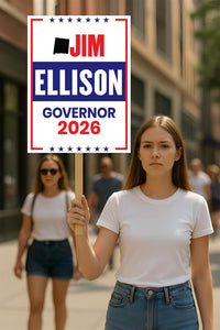 Jim Ellison For New Mexico Governor 2026 Election Sign, Political Campaign Sign, Republican party, Governor Election 2026 Race Poster Sign