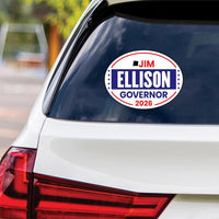 Jim Ellison For New Mexico Governor 2026 Vinyl Sticker, Vote Jim Ellison, New Mexico Governor Elections 2026 Bumper Sticker 6" x 4.5"