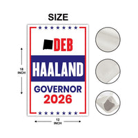 Deb Haaland For New Mexico Governor 2026 Garden Flag, Double Sided, 2026 Governor Flag, Elections Flag, Race Red White & Blue Flag