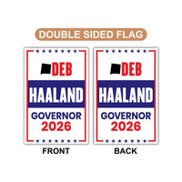 Deb Haaland For New Mexico Governor 2026 Garden Flag, Double Sided, 2026 Governor Flag, Elections Flag, Race Red White & Blue Flag