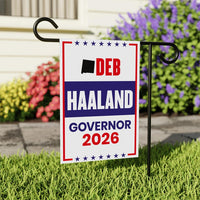 Deb Haaland For New Mexico Governor 2026 Garden Flag, Double Sided, 2026 Governor Flag, Elections Flag, Race Red White & Blue Flag