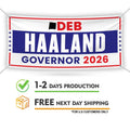 Deb Haaland For New Mexico U.S. Governor Banner Sign, 13 oz Waterproof US Governor Election 2026 Vinyl Banner With Metal Grommets