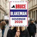 Bruce Blakeman For New York Governor 2026 Election Sign, Political Campaign Sign, Republican party, Governor Election 2026 Race Poster Sign