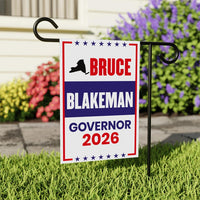 Bruce Blakeman For New York Governor 2026 Garden Flag, Double Sided, 2026 Governor Flag, Elections Flag, Race Red White & Blue Flag