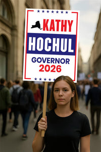Kathy Hochul For New York Governor 2026 Election Sign, Political Campaign Sign, Democratic party, Governor Election 2026 Race Poster Sign