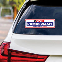 Vivek Ramaswamy For Ohio Governor 2026 Vinyl Sticker, Vote Vivek Ramaswamy, Ohio Governor Elections 2026 Bumper Sticker 10" x 3"