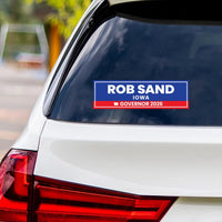 Rob Sand For Iowa Governor 2026 Vinyl Sticker, Vote Rob Sand, Iowa Governor Elections 2026 Bumper Sticker 10" x 3"
