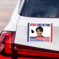 Keisha Lance Bottoms For Georgia Governor 2026 Car Magnet - Vote Keisha Lance Vehicle Magnet, Governor Elections 2026 Magnet - 6" x 4.5"