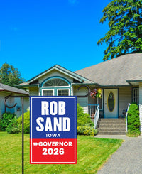 Rob Sand For Iowa Governor 2026 Garden Flag, Double Sided, 2026 Governor Flag, Democratic party, Elections Flag, Race Red White & Blue Flag