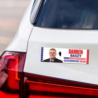 Darren Bailey For Illinois Governor 2026 Car Magnet - Vote Darren Bailey Vehicle Magnet, Illinois Governor Elections 2026 Magnet - 10" x 3"