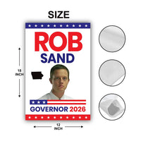 Rob Sand For Iowa Governor 2026 Garden Flag, Double Sided, 2026 Governor Flag, Democratic party, Elections Flag, Race Red White & Blue Flag