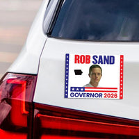 Rob Sand For Iowa Governor 2026 Car Magnet - Vote Rob Sand Vehicle Magnet, Iowa Governor Elections 2026 Magnet - 6" x 4.5"