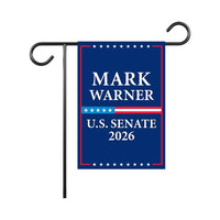 Mark Warner For Virginia Senate 2026 Garden Flag, Double Sided, 2026 Senate Flag, Elections Flag, Anti-Trump, Race Red White & Blue Flag