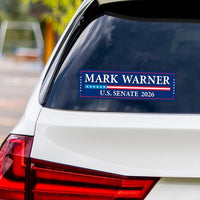 Mark Warner For Virginia Senate 2026 Vinyl Sticker, Vote Mark Warner Decal, Virginia Senate Elections 2026 Bumper Sticker, 10" x 3"