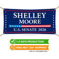 Shelley Moore Capito For West Virginia U.S. Senate Banner Sign, 13 oz Waterproof US Senate Election 2026 Vinyl Banner With Metal Grommets