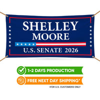 Shelley Moore Capito For West Virginia U.S. Senate Banner Sign, 13 oz Waterproof US Senate Election 2026 Vinyl Banner With Metal Grommets