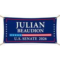 Julian Beaudion For South Dakota US Senate Banner Sign, 13 oz Waterproof US Senate Election 2026, Democrate Vinyl Banner With Metal Grommets