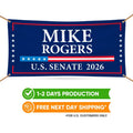 Mike Rogers For Michigan U.S. Senate Banner Sign, 13 oz Waterproof US Senate Election 2026, Senate Vinyl Banner With Metal Grommets