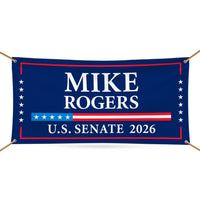 Mike Rogers For Michigan U.S. Senate Banner Sign, 13 oz Waterproof US Senate Election 2026, Senate Vinyl Banner With Metal Grommets