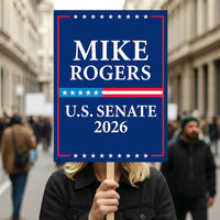 Mike Rogers For Michigan Senate 2026 Election Sign, Political Campaign Sign, Senate Election 2026 Race Poster Sign