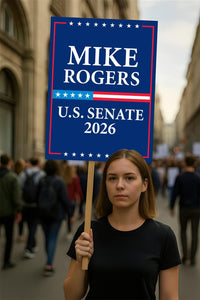 Mike Rogers For Michigan Senate 2026 Election Sign, Political Campaign Sign, Senate Election 2026 Race Poster Sign