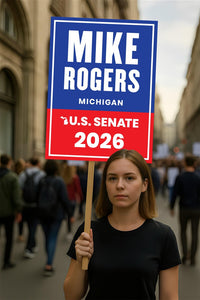 Mike Rogers For Michigan Senate 2026 Election Sign, Political Campaign Sign, Senate Election 2026 Race Poster Sign