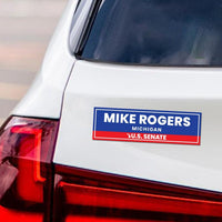 Mike Rogers For Michigan Senate 2026 Car Magnet - Vote McMorrow Vehicle Magnet, Michigan Senate Elections 2026 Magnet -10" x 3"