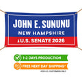 John E. Sununu For New Hampshire U.S. Senate Banner Sign, 13 oz Waterproof US Senate Election 2026, Senate Vinyl Banner With Metal Grommets