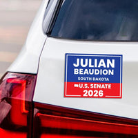 Julian Beaudion For South Dakota Senate 2026 Car Magnet - Vote Beaudion Vehicle Magnet, South Dakota Senate Election 2026 Magnet - 6" x 4.5"