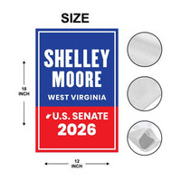 Shelley Moore Capito For West Virginia Senate 2026 Garden Flag, Double Sided, 2026 Senate Flag, Elections Flag, Race Red White & Blue Flag