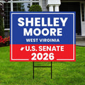 Shelley Moore Capito For West Virginia Senate 2026 Yard Sign, Corrugated Senate Election, Race Red White & Blue Yard Sign with Metal H-Stake