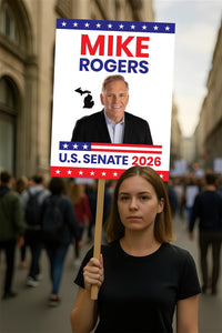 Mike Rogers For Michigan Senate 2026 Election Sign, Political Campaign Sign, Senate Election 2026 Race Poster Sign